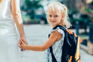 girl starting school - mindfulness to help with new school term - kids anxiety - teen stress