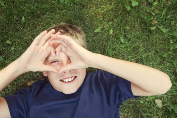 boy being mindful and curious connected kids
