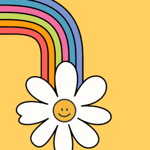 rainbow and flower positive mindfulness kids teens