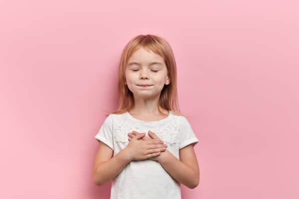 self soothe mindfully for kids and teens girl holding her heart