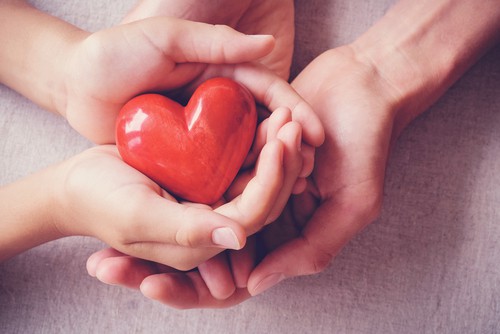 hands holding heart - self soothe regulation emotions children teens connected kids