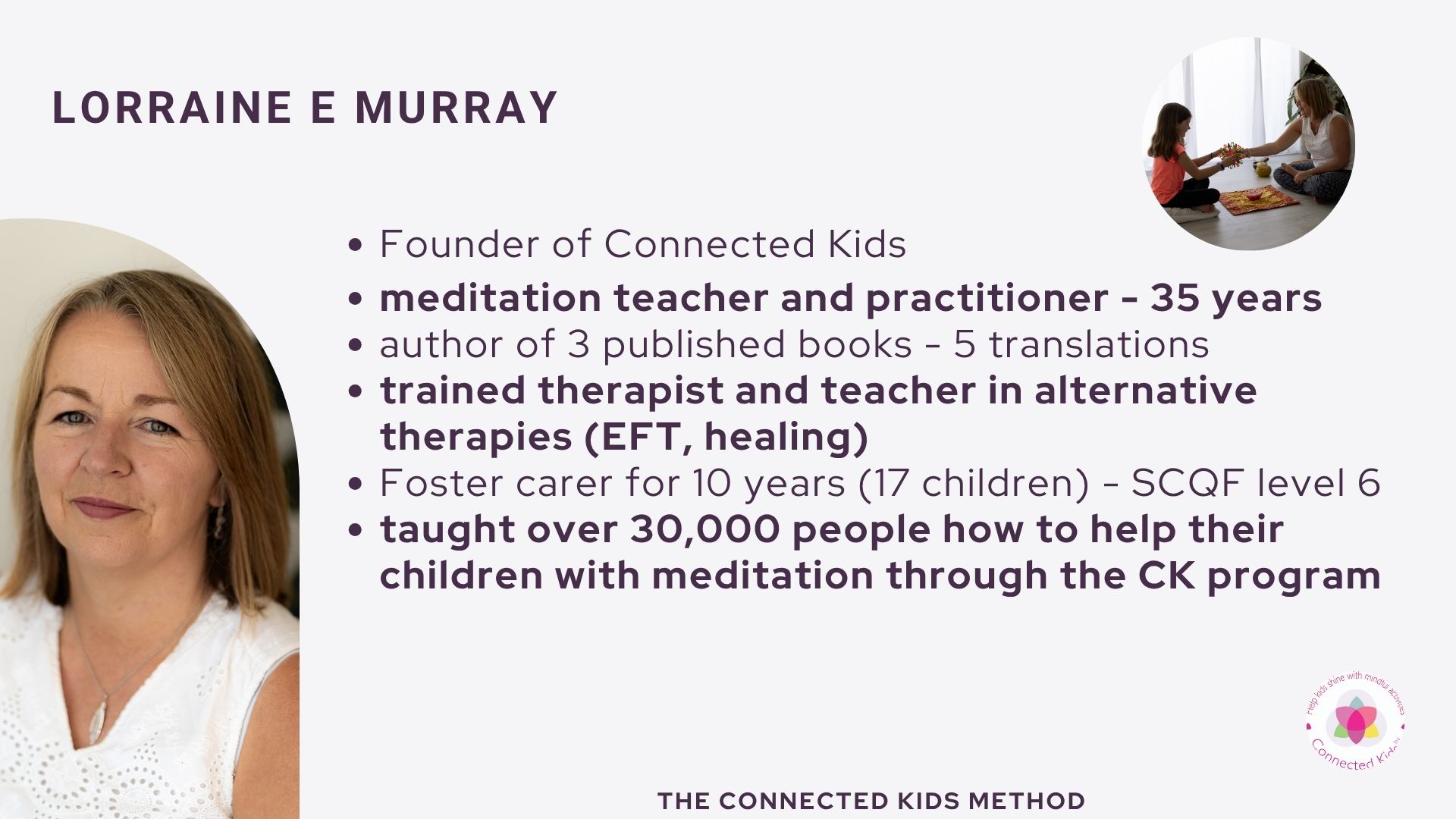 the connected kids method webinar - founder and presenter