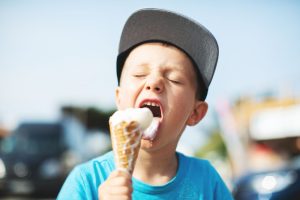 mindful activities for kids in summer boy eating ice cream
